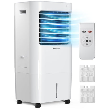 Pro Breeze 4-in-1 Air Cooler with 10 Litre Capacity, Remote Control, 3 Fan Speeds & LED Display. Powerful Evaporative Air Cooler