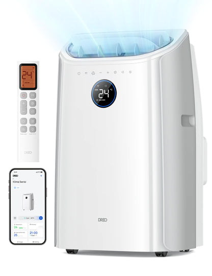 DREO 10000 BTU Portable Air Conditioner, 3-in-1 Cool/Fan/Dry Quiet AC Unit for Bedroom/Office, Smart App/Voice/Remote Control