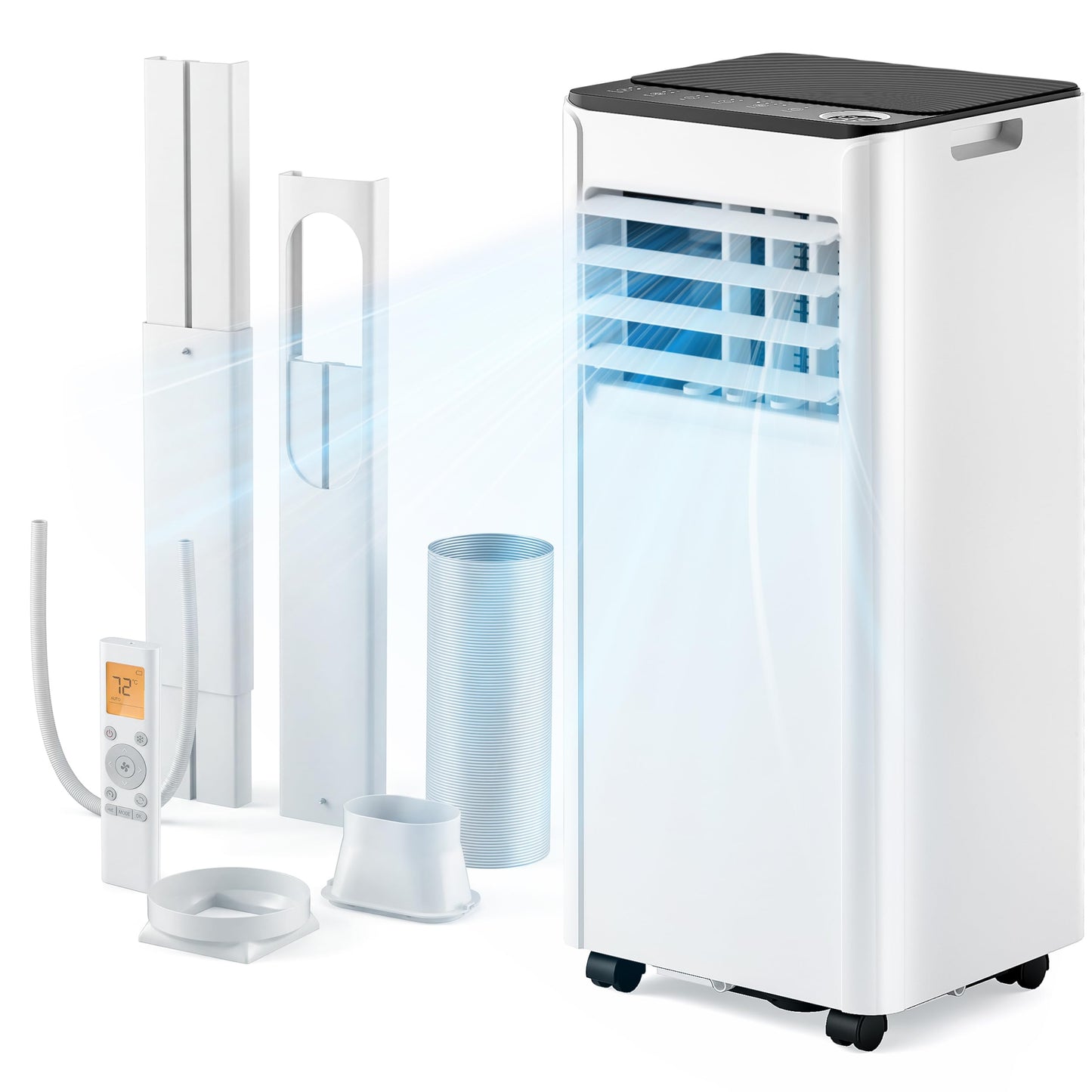 Air Conditioning Unit - Portable Air Conditioner 9000 BTU, 4-in-1 Energy Efficient Cooling & Dehumidifier, Quiet Operation