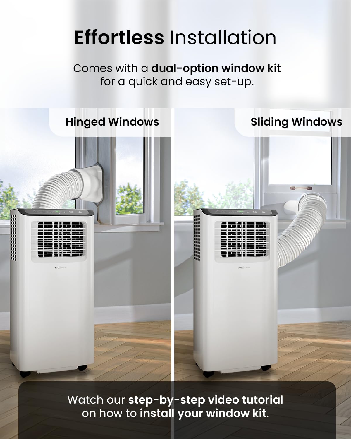 Pro Breeze 4-in-1 Portable Air Conditioner 9000 BTU - Smart Home WiFi, 24 hr Timer, Window Kit, Powerful Air Conditioning