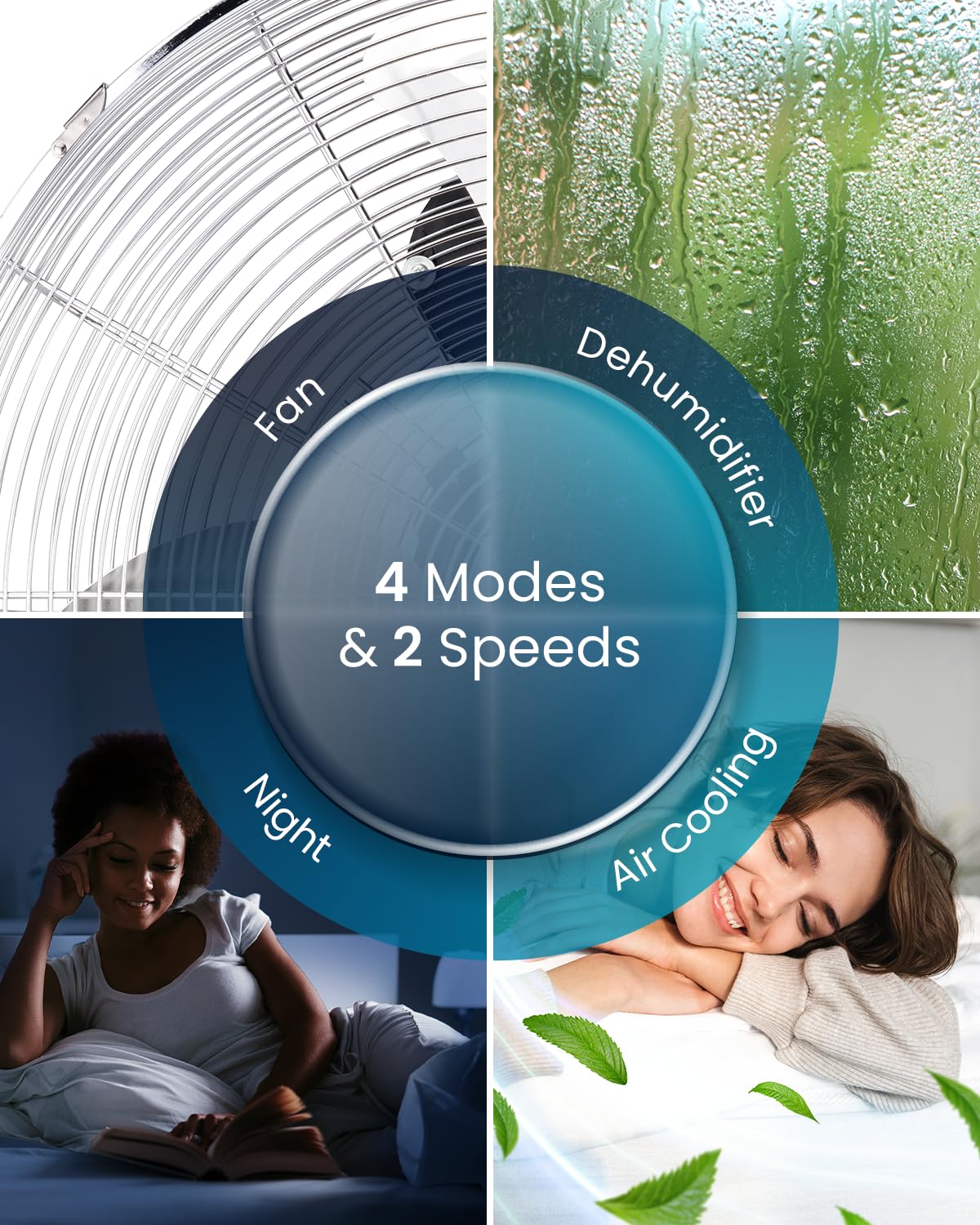 Pro Breeze 4-in-1 Portable Air Conditioner 9000 BTU - Smart Home WiFi, 24 hr Timer, Window Kit, Powerful Air Conditioning