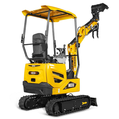 Mini Compact Excavator Kubota D722 Engine, 65.7” Max. Digging Depth, 2700 LBS Operating Weight, MEC12