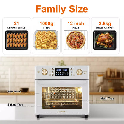 Air Oven 26L  Low Fat Healthy Cooker Air Fryer Oil Free 360° Hot Air Circulation